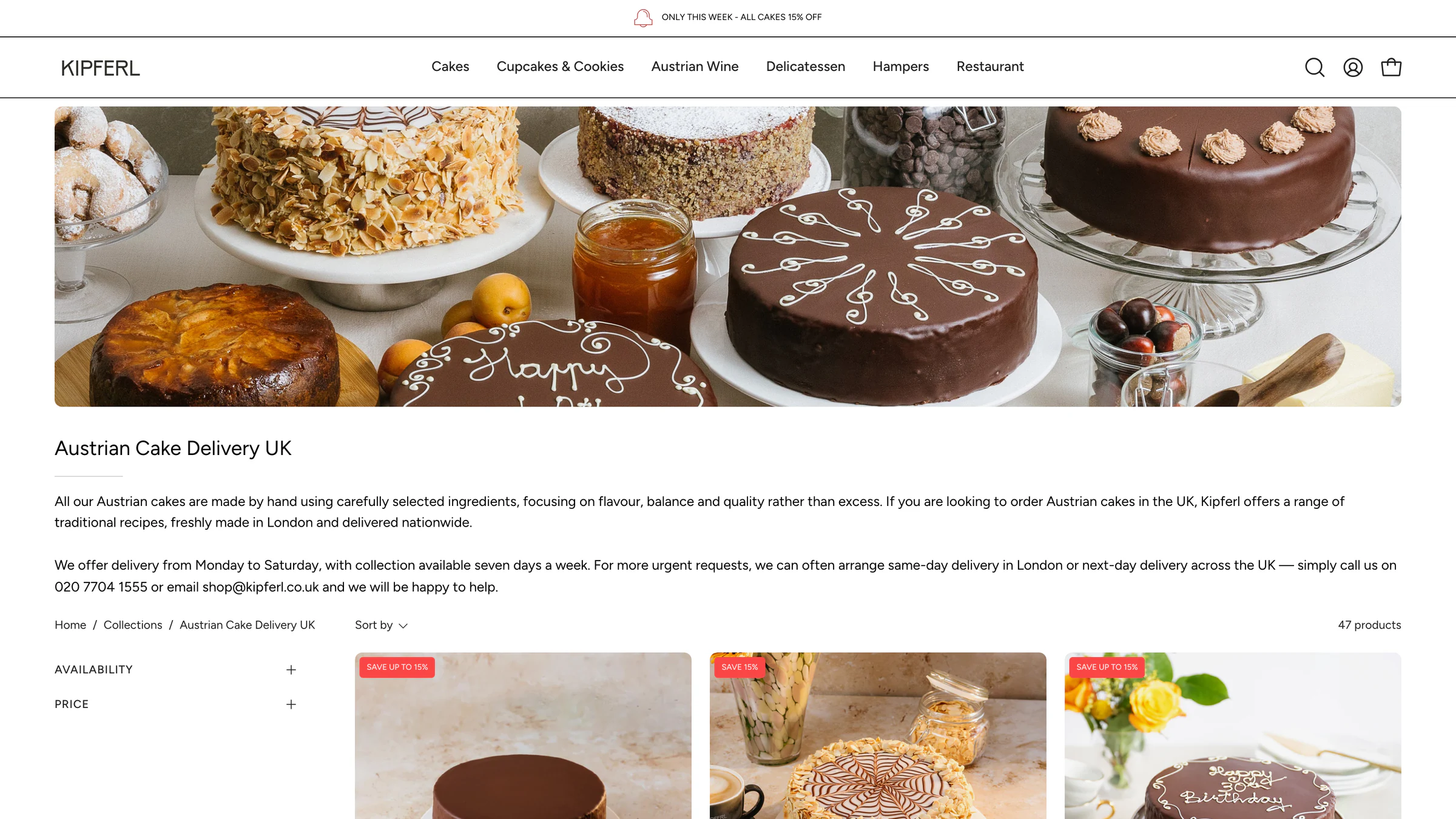 High-resolution selection of E-commerce work for Kipferl
