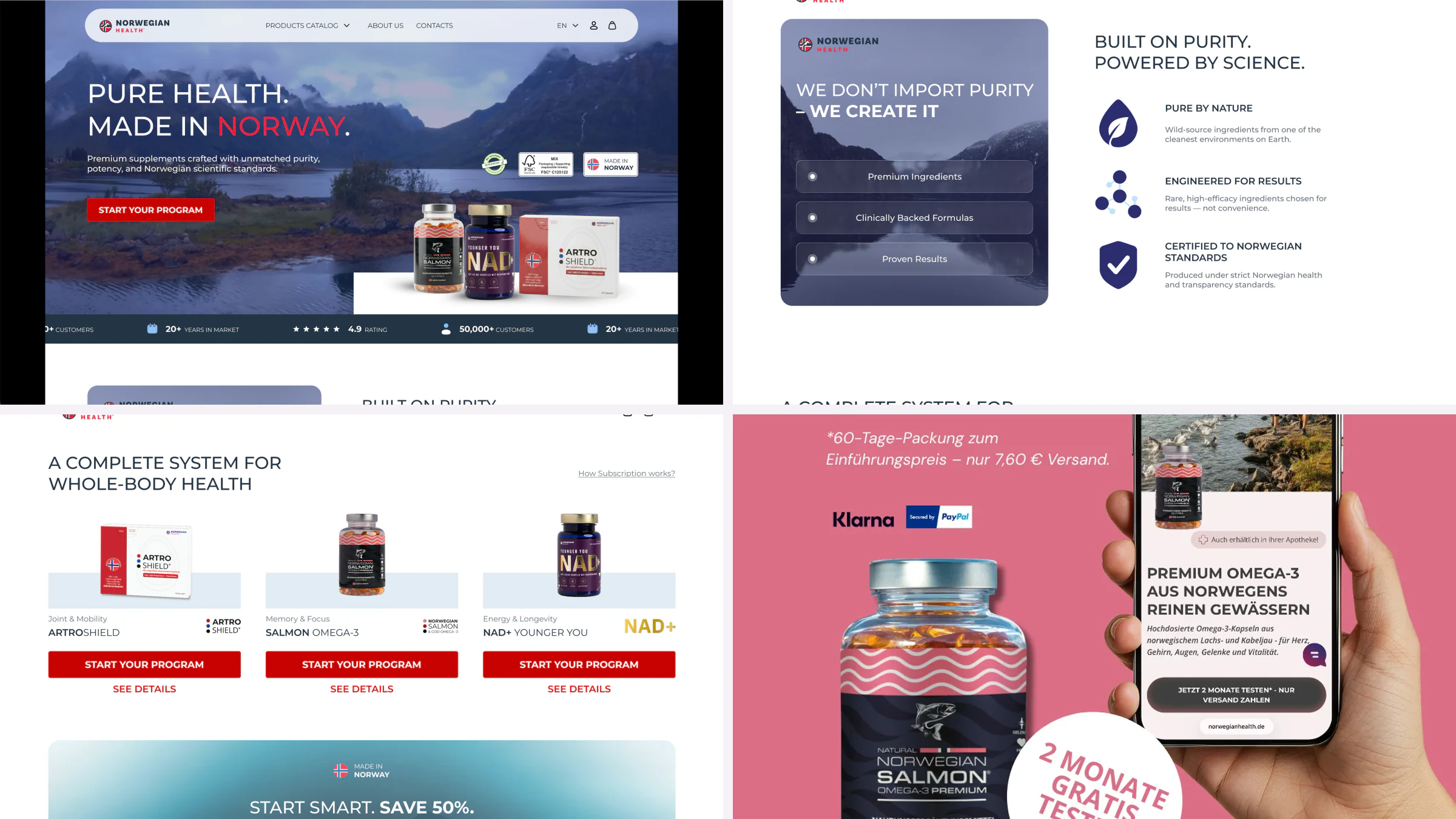 High-resolution selection of Analytics & tracking work for Norwegian Health