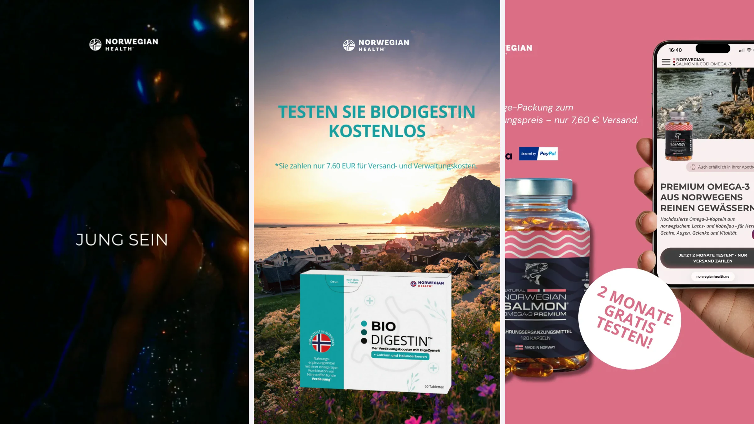 High-resolution selection of Copywriting work for Norwegian Health